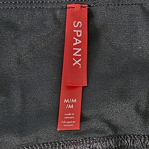 Spanx Legging Womens M‎ Black Faux Leather High-Waisted Compression Waistband - Picture 6 of 12